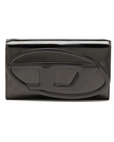 DIESEL Wallet Bag In Mirrored Leather - Black