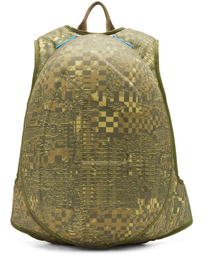 DIESEL Rigid Backpack With Camo Print - Green