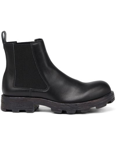 DIESEL D-hammer Leather Chelsea Boots - Black