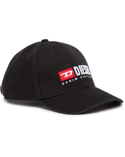 DIESEL Baseball Cap With Logo Embroidery - Black