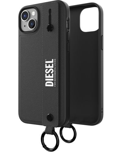 DIESEL Coque avec bande rétractable pur i Phone 14 Plus - Noir