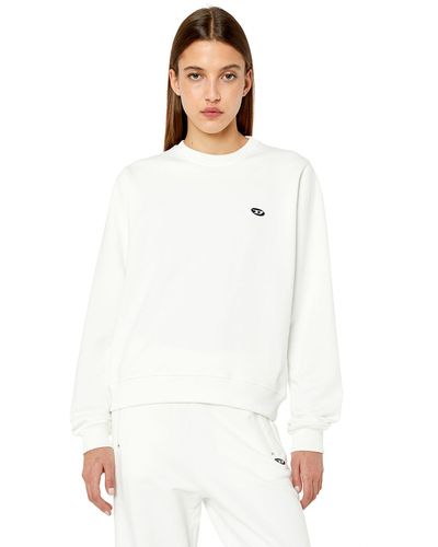 DIESEL Sweat-shirt avec empiècement oval D - Blanc