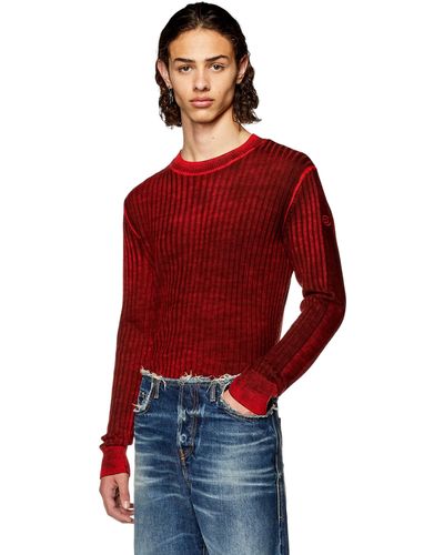 DIESEL K-andelero Ribbed-knit Sweater - Red