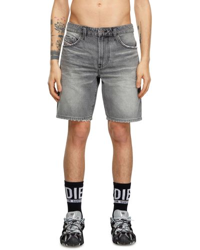 DIESEL Slim Denim Shorts - Grey