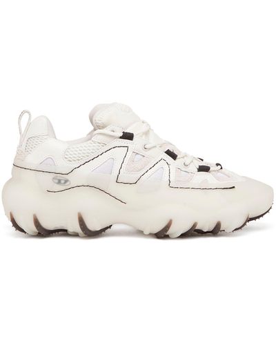 DIESEL Low Top-Sneakers mit Overlay aus Gummi - Weiß