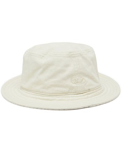 DIESEL Cappello bucket con ricamo logo in tono - Bianco