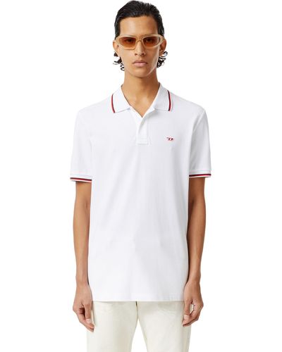 DIESEL Polo Shirt With D Logo - White