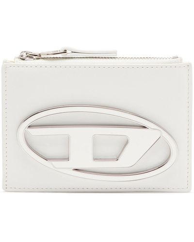 DIESEL Card Holder In Leather - White
