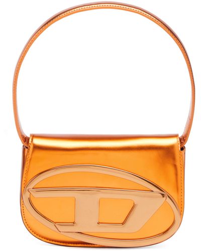 DIESEL 1DR - Iconica borsa a spalla in pelle specchiata - Borse a Spalla - Donna - Arancione