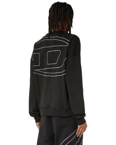 DIESEL Sweat-shirt avec maxi logo D dans le dos - Noir
