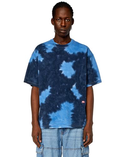 DIESEL T-shirt In Tie-dye Jersey - Blue