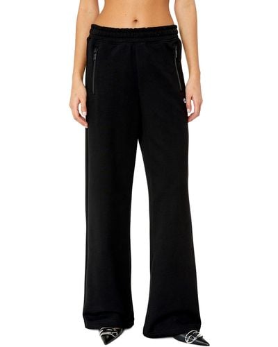 DIESEL Track Trousers With Oval 'd' Patch - Black