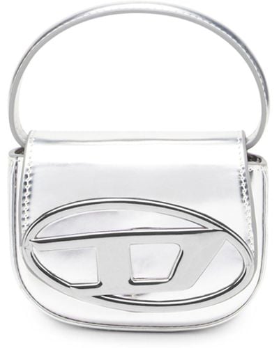 DIESEL 1dr-xs-s-iconic Mini Bag In Mirrored Leather - Metallic