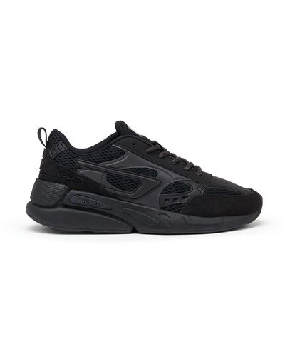 DIESEL S-serendipity Embossed-logo Mesh Trainers, Size: - Black