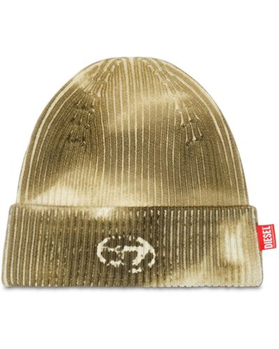 DIESEL Wool Beanie With Camo Print - Multicolor