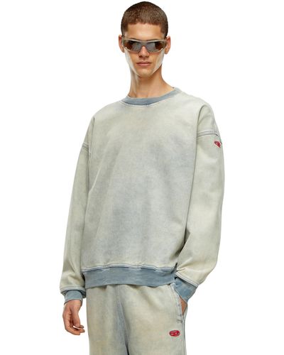 DIESEL Sweatshirt In Track Denim - Grey