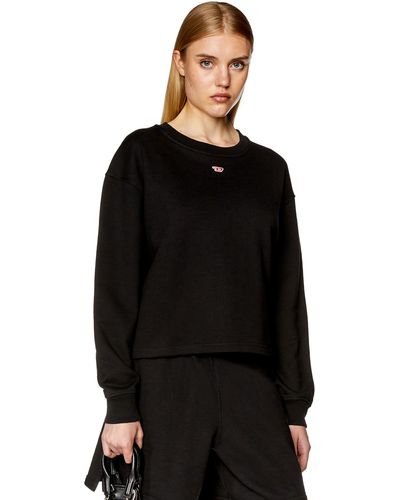 DIESEL Sweat-shirt oversize avec empiècement D - Noir