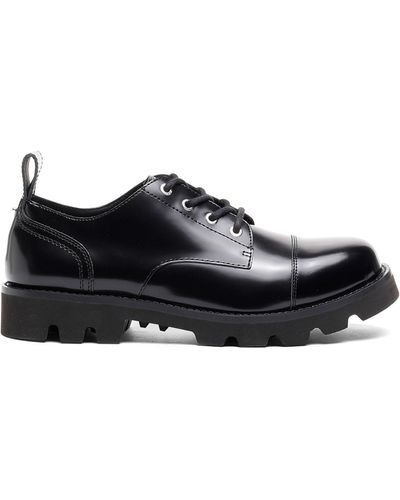 DIESEL Chunky Shoes In Polished Leather - Black