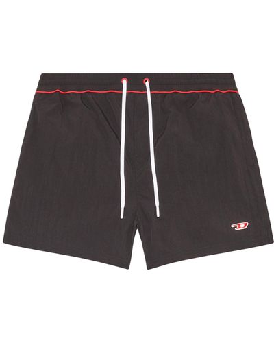 DIESEL Bmbx-nico Embroidered-logo Swim Shorts - Black