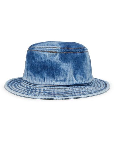 DIESEL Cappello bucket in denim lavato - Blu