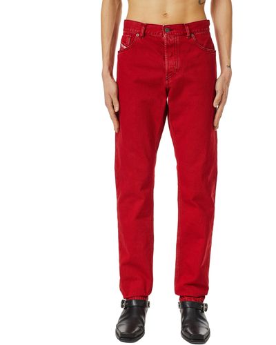 DIESEL Straight Jeans - Rouge