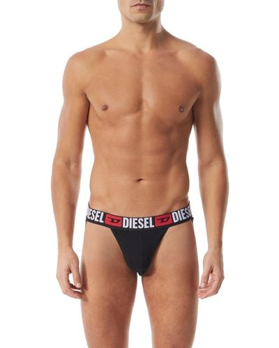 DIESEL Three-pack Jockstraps With Logo Waists - Blue