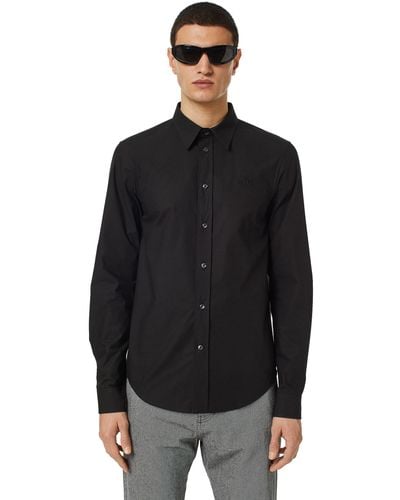 DIESEL Shirt In Technical Cotton - Black