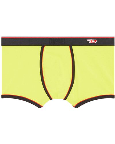 DIESEL Boxer Briefs With D Logo Patch - Yellow