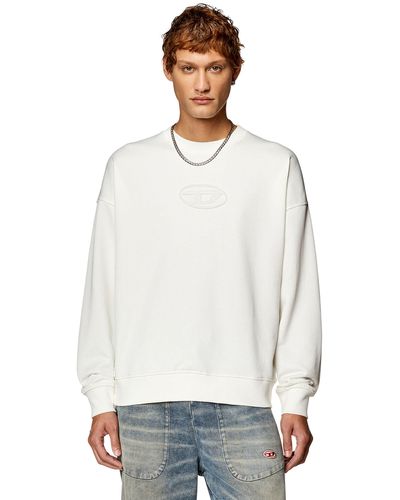 DIESEL Sweatshirt With Distressed Oval D in Black for Men | Lyst