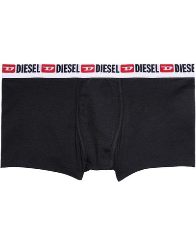 DIESEL Shorts mit Logo am Bund - Schwarz