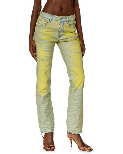 DIESEL Straight Jeans - Yellow