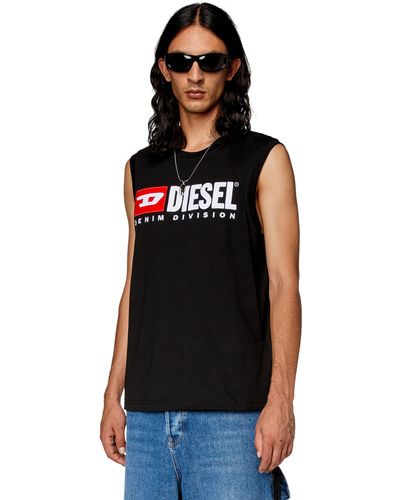 DIESEL T-bisco-divstroyed Logo-print Tank Top - Black