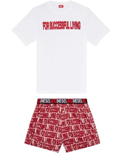 DIESEL For Successful Living Pajama Set - Red
