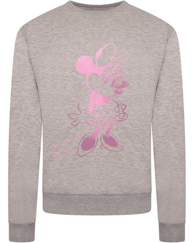 Disney Minnie Mouse Pink Customisable Sweatshirt - Grey