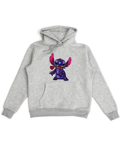 Disney Beauty And The Beast Stitch Crashes Customisable Hooded Sweatshirt 1 Of 12 - Grey