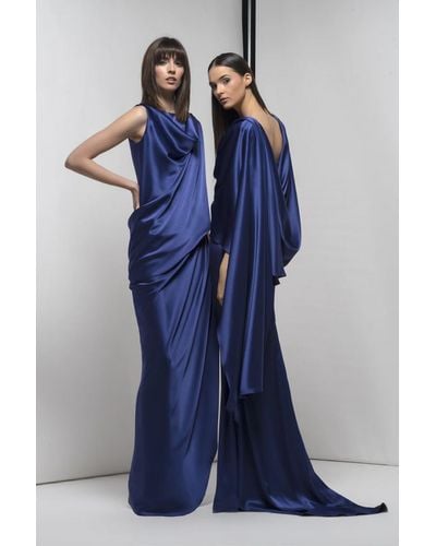 Isabel Sanchis L-sleeveless Conway/ Gown - Blue