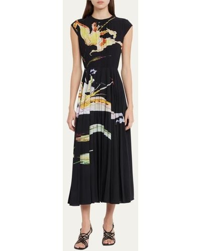 Jason Wu Reversible Floral Print Dress - Black
