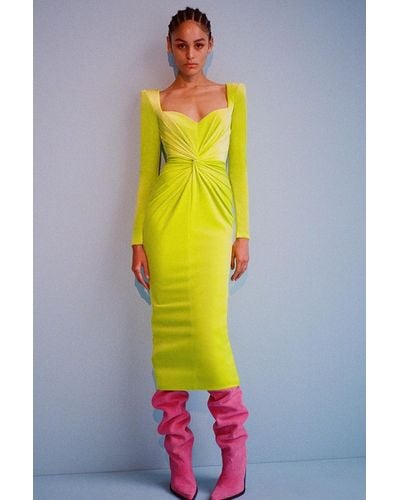 Alex Perry Ashford Velvet Midi Dress - Multicolor
