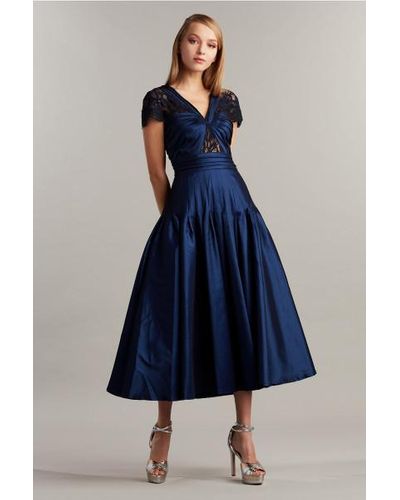 Tadashi Shoji Laria Midi Dress - Blue