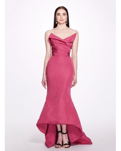 Marchesa Strapless High-low Gown - Pink