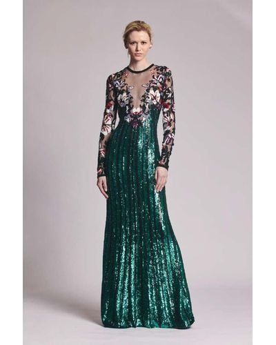 Elie Saab Beaded Embroidery Gown - Multicolor