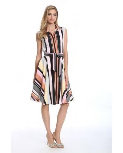 Badgley Mischka Striped Day Dress - Multicolor