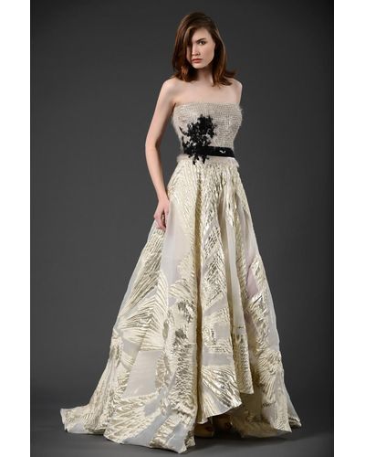 Gemy Maalouf Strapless 2 Piece Ball Gown - Multicolor
