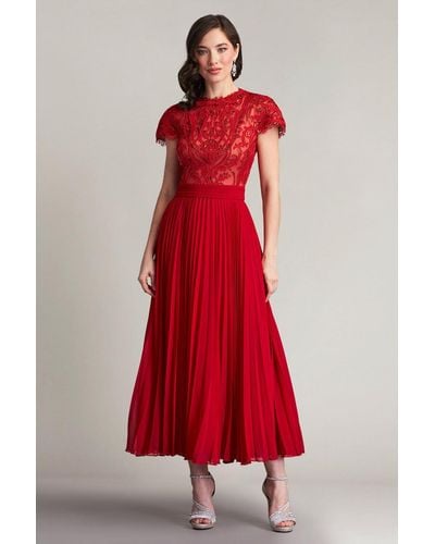 Tadashi Shoji Ora Sequin Midi Dress - Red