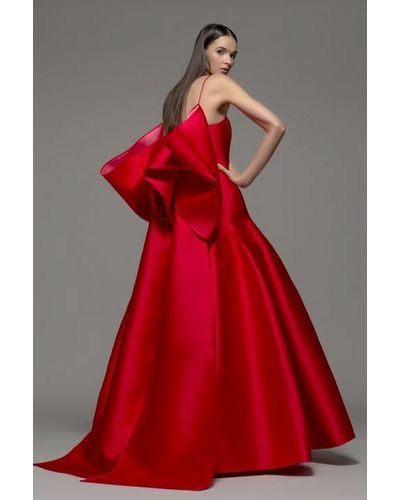 Isabel Sanchis Sleeveless Jeffa Gown - Red
