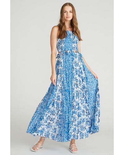 AMUR Holland Midi Dress - Blue