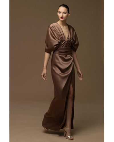 Isabel Sanchis Issogne- Gown - Brown