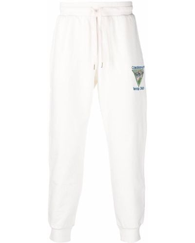 Casablancabrand Tennis Club-embroidery Track Trousers - White