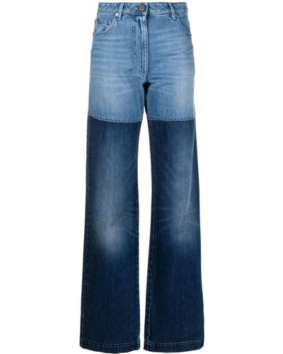 Peter Do Straight-leg Contrast Jeans - Blue