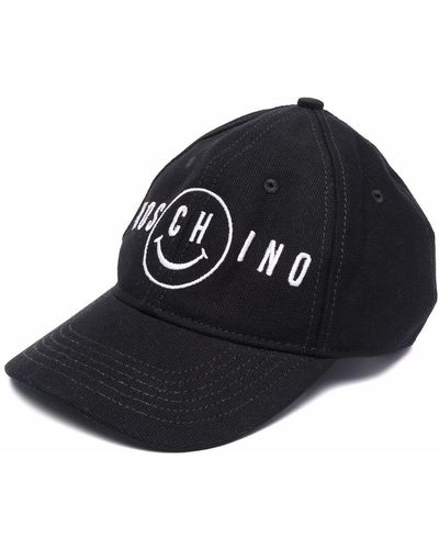 Moschino Black Hyper Space Logo Patch Cap